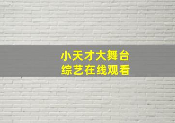 小天才大舞台 综艺在线观看